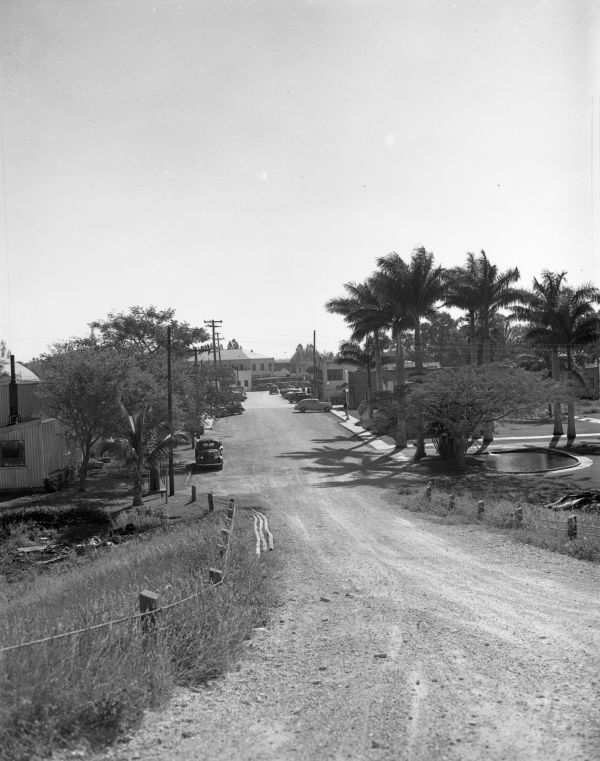 Florida Memory Dirt road leading into the town of Belle Glade.