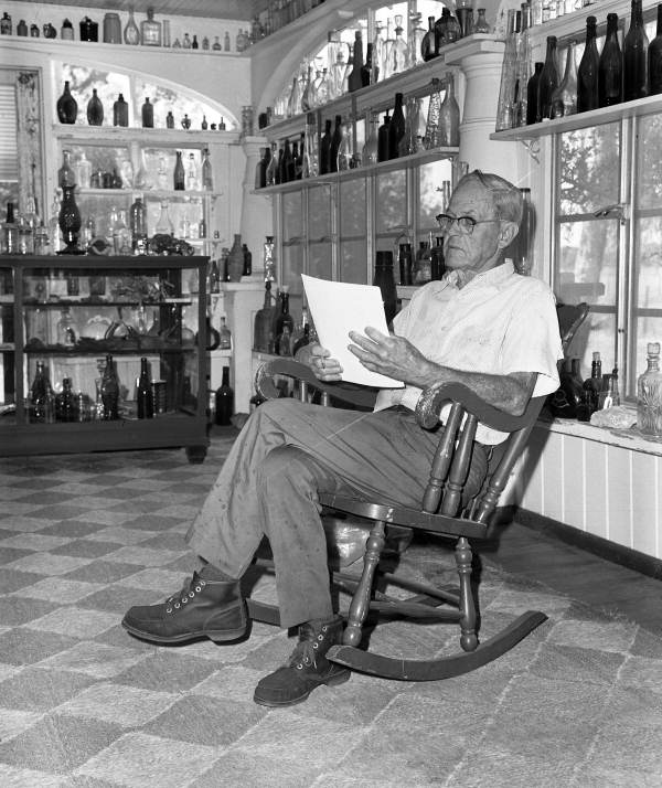 Florida Memory Jasper Crowley Reading In A Rocking Chair