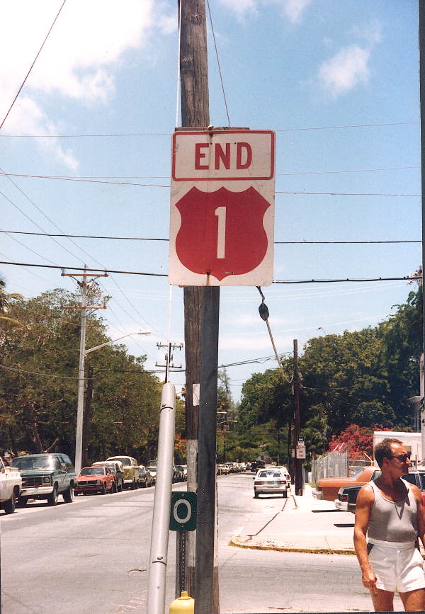 Florida Memory Mile marker 0 at the end of U.S. 1 Key West, Florida.