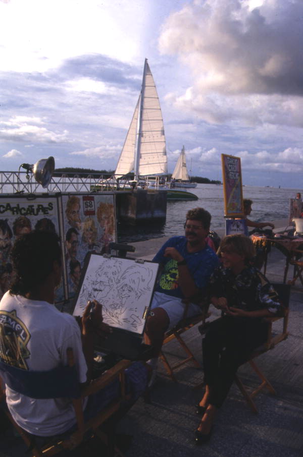 Florida Memory Caricature artist at work during the