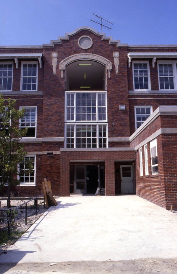 Florida Memory Closeup view of Woodrow Wilson Jr. High School in Tampa.