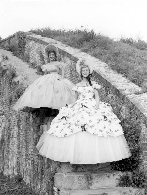 Florida Memory Young women in costume dresses Pensacola, Florida.