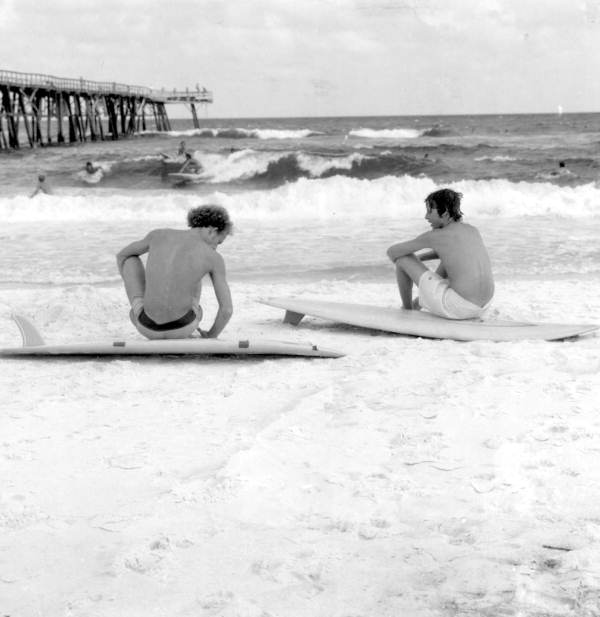 florida memory two unidentified surfers sit on the beach fpc pensacola
