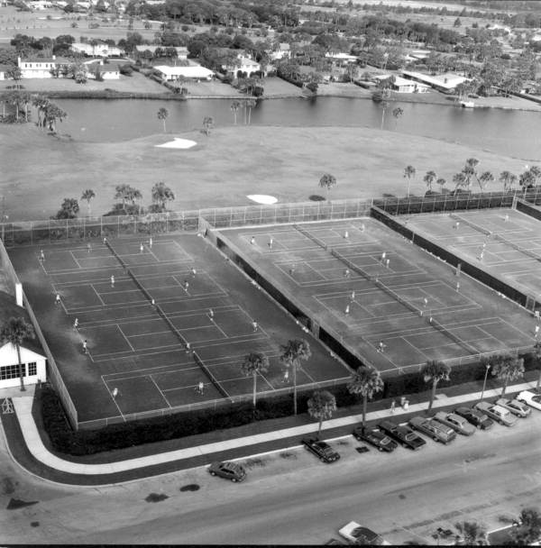 Florida Memory Aerial view of tennis courts Jacksonville Florida