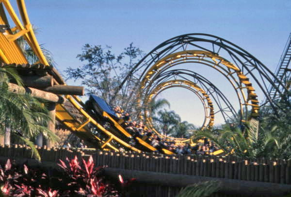 Florida Memory View Of The Python Roller Coaster At Busch