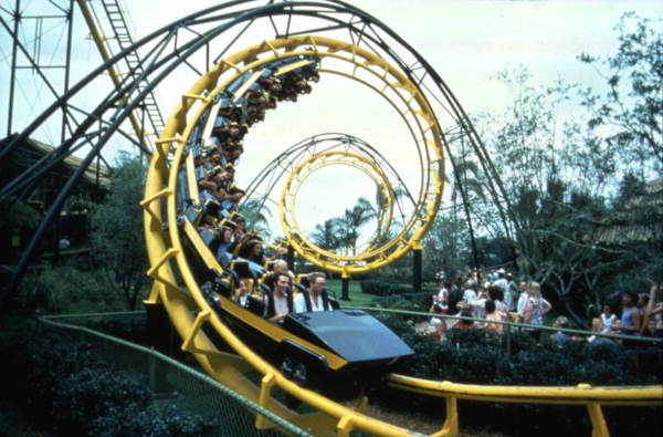 Florida Memory View Of The Python Roller Coaster At Busch