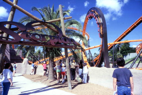 Florida Memory View Showing The Scorpion Roller Coaster At The