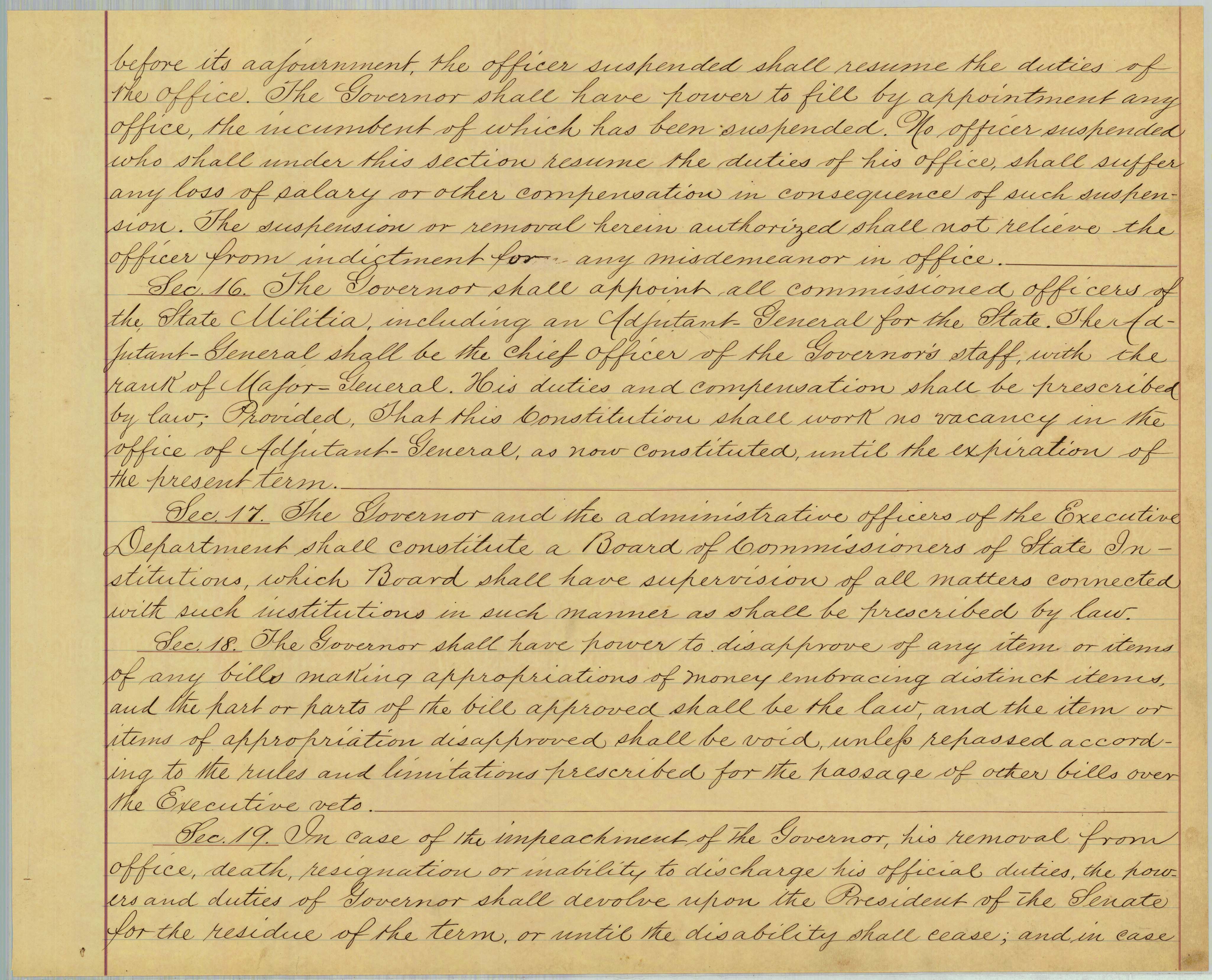 Florida Memory Constitution of 1885