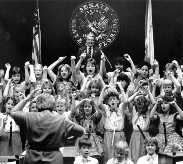 Florida Memory Bagdad Elementary School students performing for
