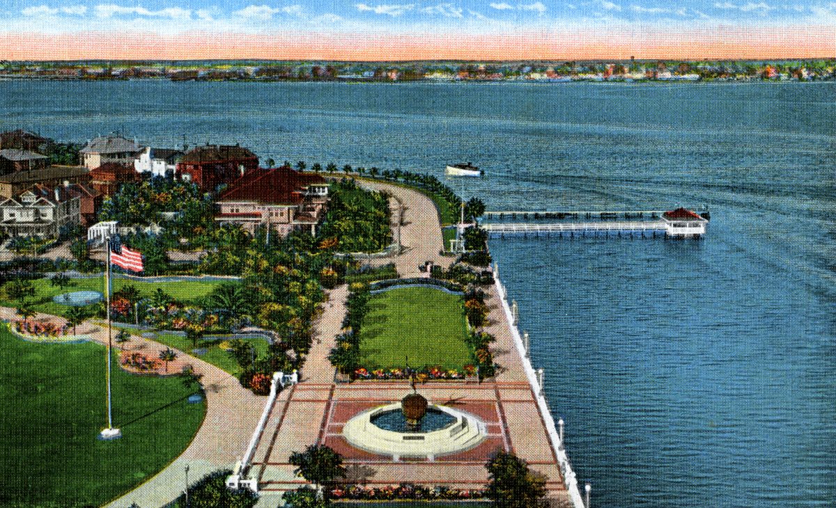 Florida Memory - Bird's-eye View Of Memorial Park And Residences On St ...