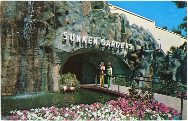 Florida Memory Visitors At The Entrance To Sunken Gardens In St