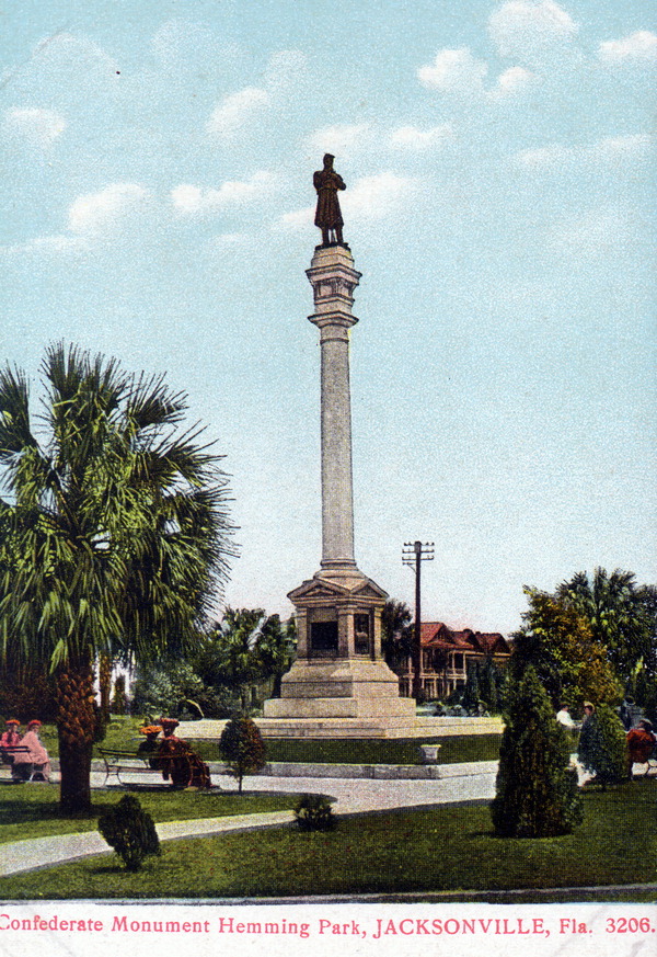 Florida Memory Confederate monument, Hemming Park Jacksonville, Florida.