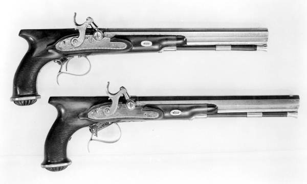 English dueling pistols used in the Senator William White, Abraham Bellamy duel
