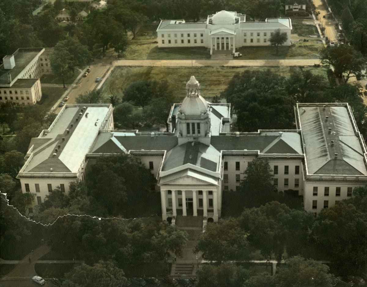 Florida Memory Aerial view of the Capitol building cTallahassee, Florida.