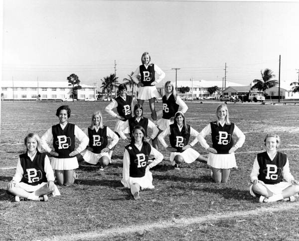 Florida Memory - Group Portrait Of Pine Crest School Cheerleaders ...