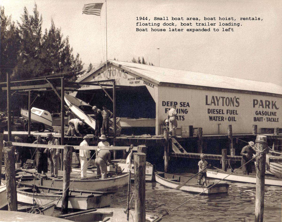 Florida Memory View of boat house at Layton's Park Riviera Beach