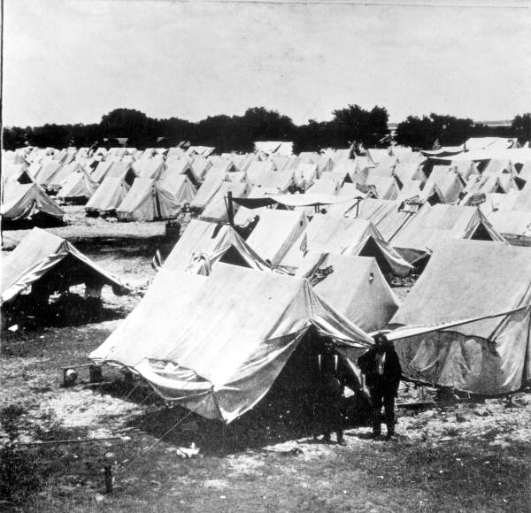 Florida Memory Tents set up at Camp Tampa during the SpanishAmerican war.
