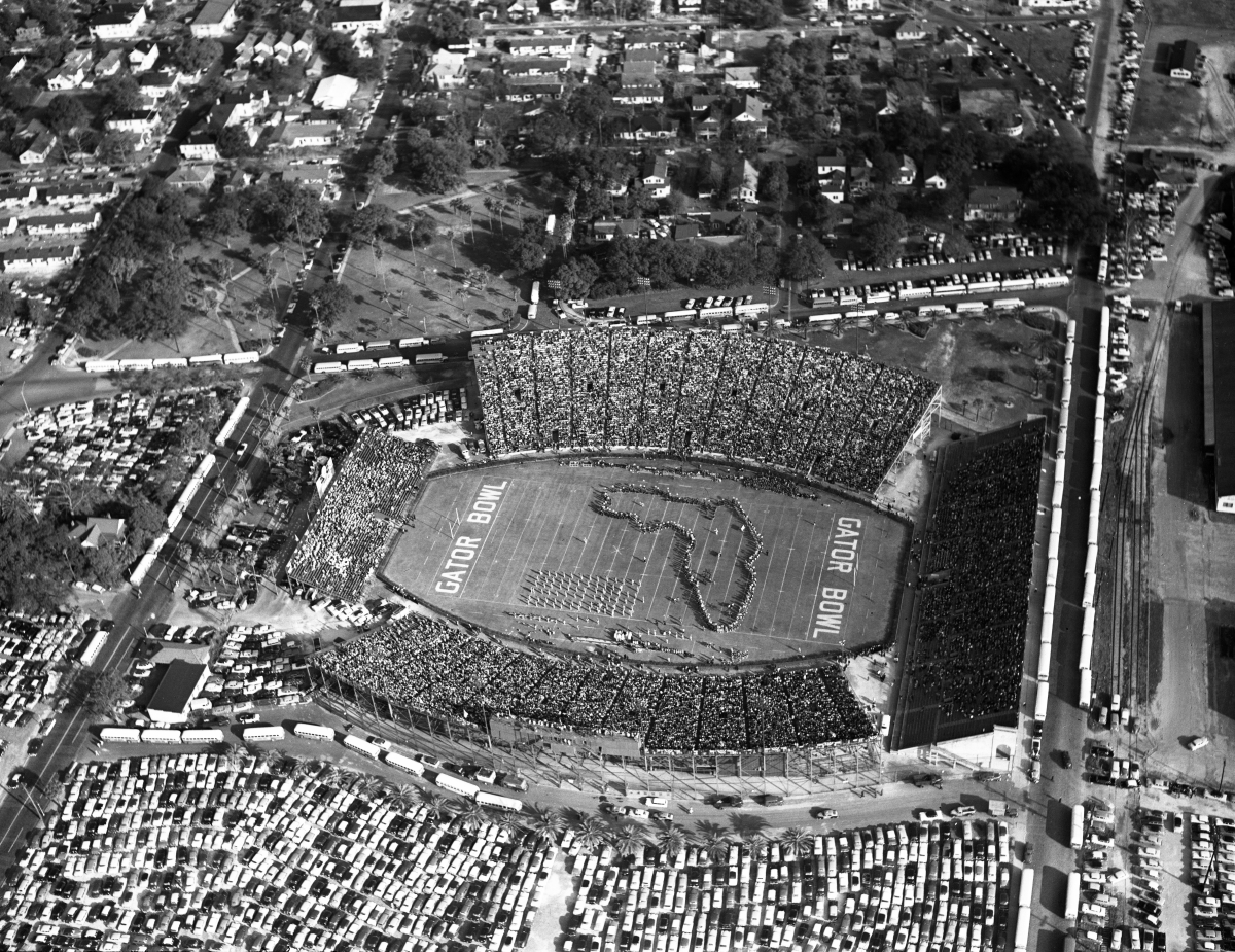 Florida Memory - Aerial View Of The Gator Bowl Stadium During Show At ...