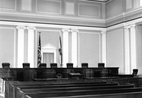 Florida Memory Interior View Of The Courtroom At The