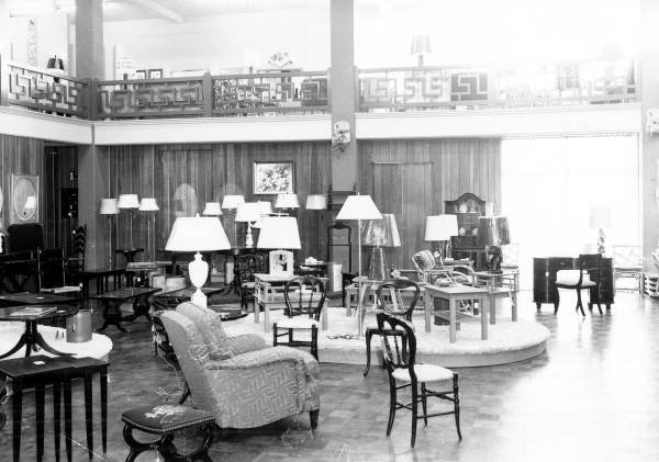 Florida Memory - View of the interior of Shaw's Inc, a furniture store